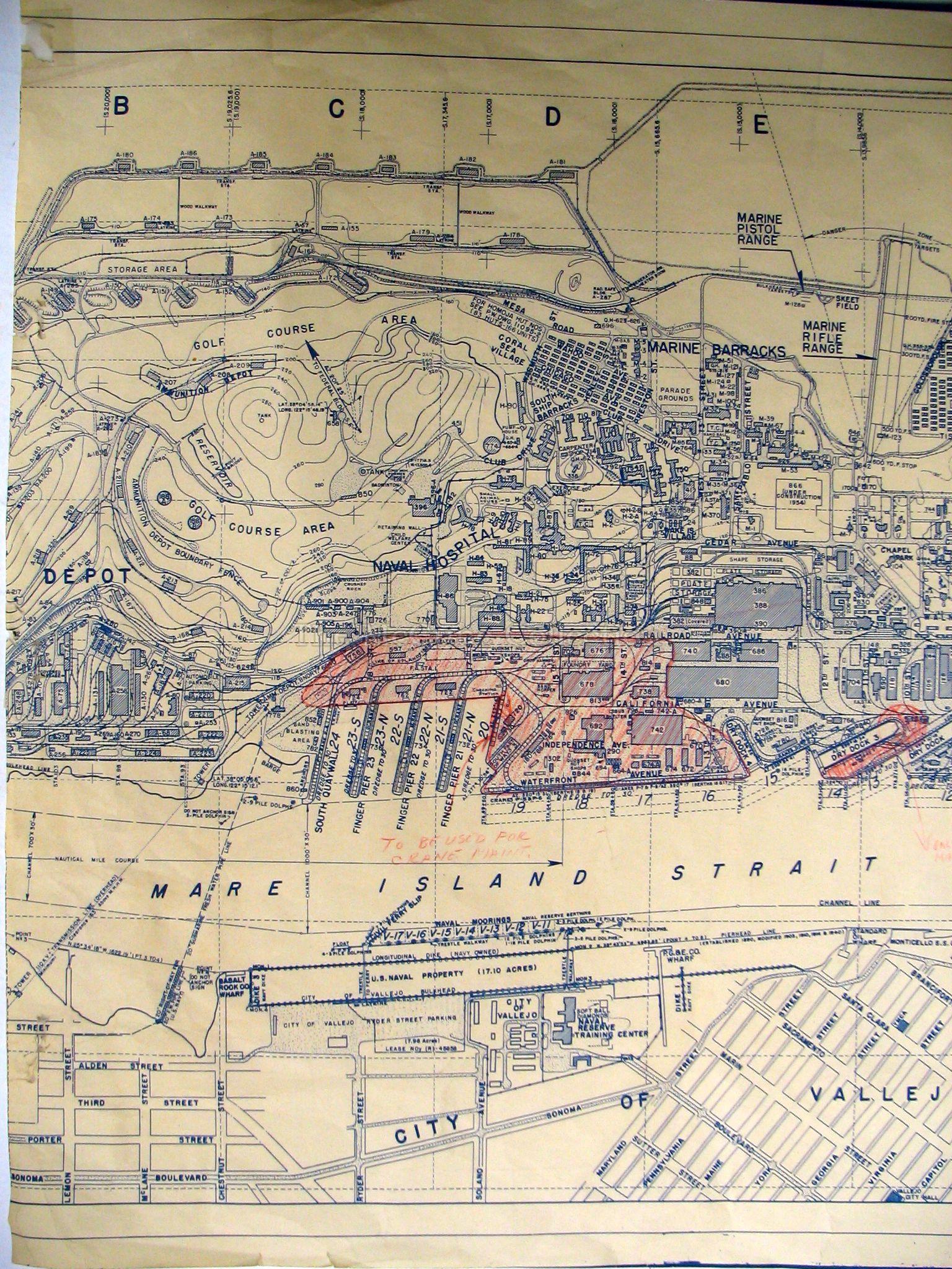 Mare Island Map of 1954 • The McCune Collection